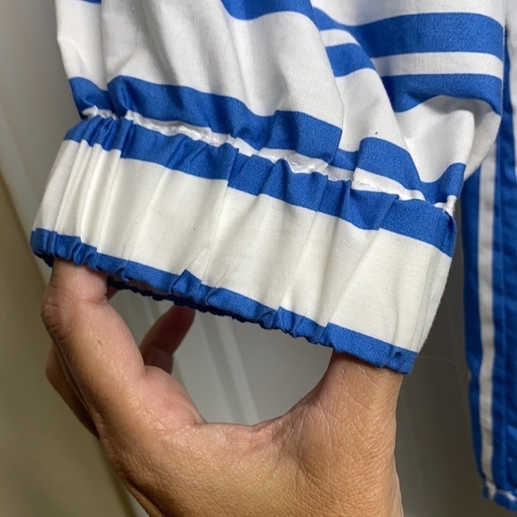 H&M - Blue & White Stripe Cotton Shirt Size XS - Picture 10 of 11
